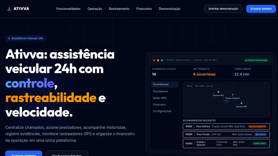 Ativva — Plataforma de Gestão & Rastreamento (Produto Principal)